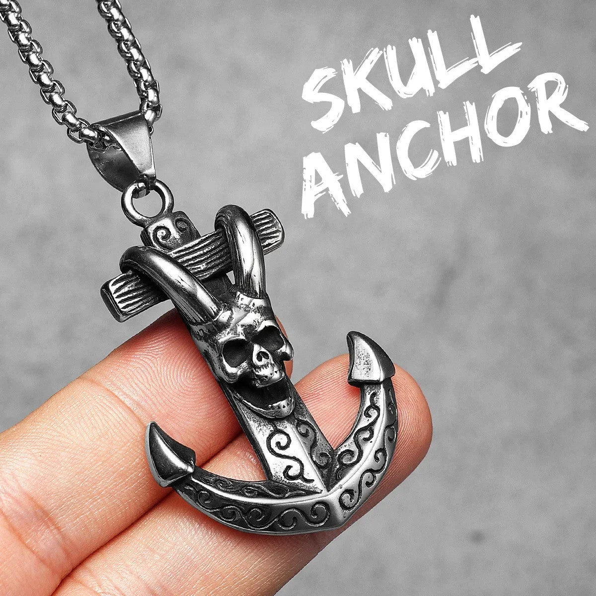 Pirate Collection | 316L No Fade Solid Stainless Steel Anchor Skull Street Wear Pendants