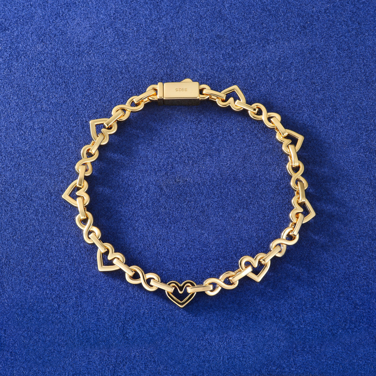 Infinity Heart | Moissanite Diamond Solid Sterling Silver Exquisite 8mm Full Iced Bracelet