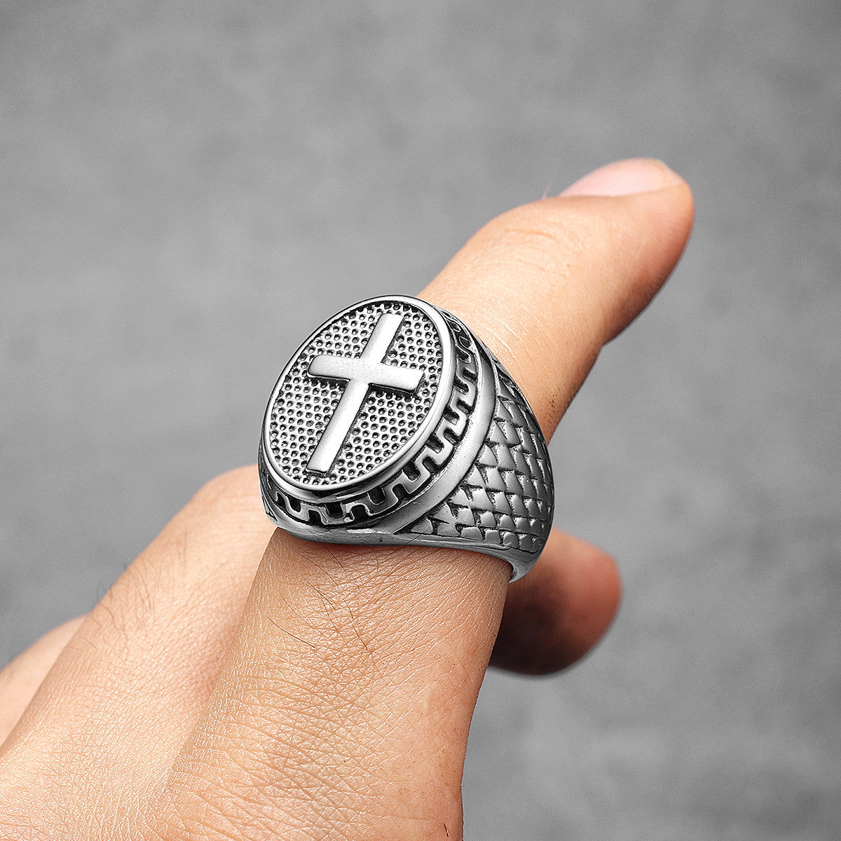Cross Collection | 316L Stainless Steel Unique Spiritual Cross Street Wear Rings