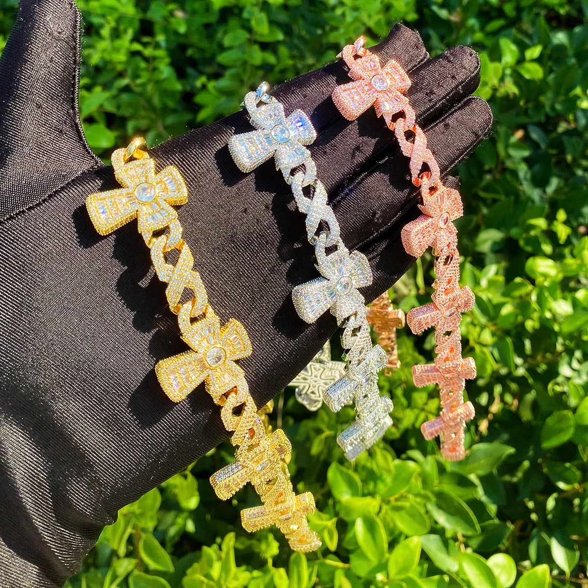 Eternal Cross | 5AA+ VVS Diamond CZ Infinity Link Hip Hop Cross Chain Necklace