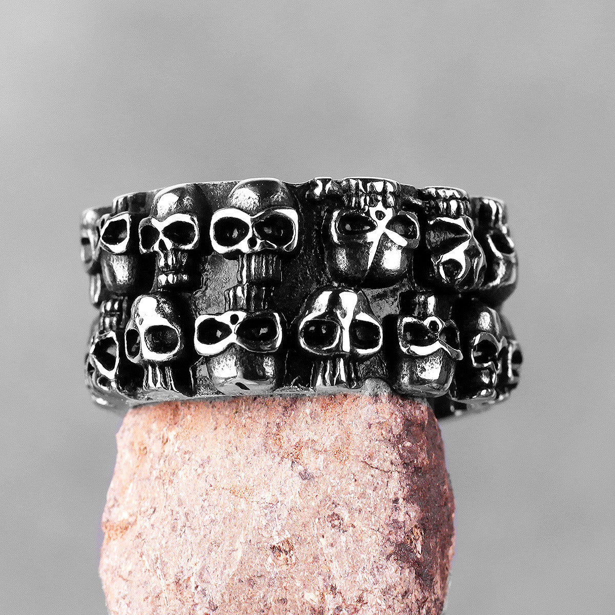 Death Is Coming | 316L Stainless Steel Carved Skull Hip Hop Biker Gang Ring