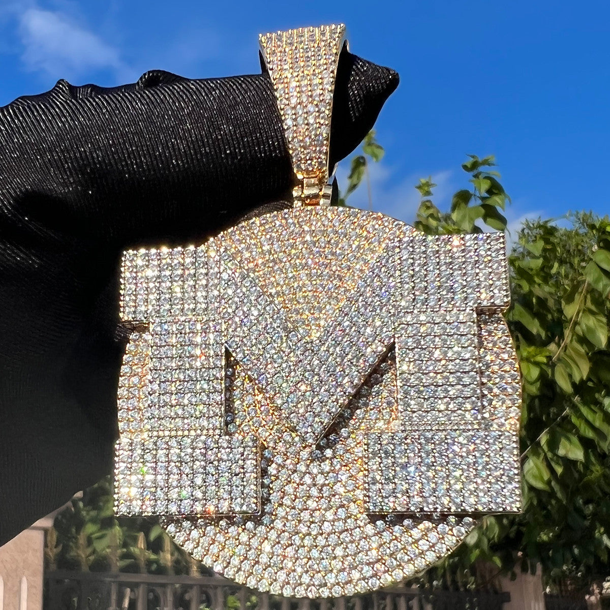 The Disc Jockey | Hip Hop VVS Diamond CZ Stone Nameplate Custom Pendant