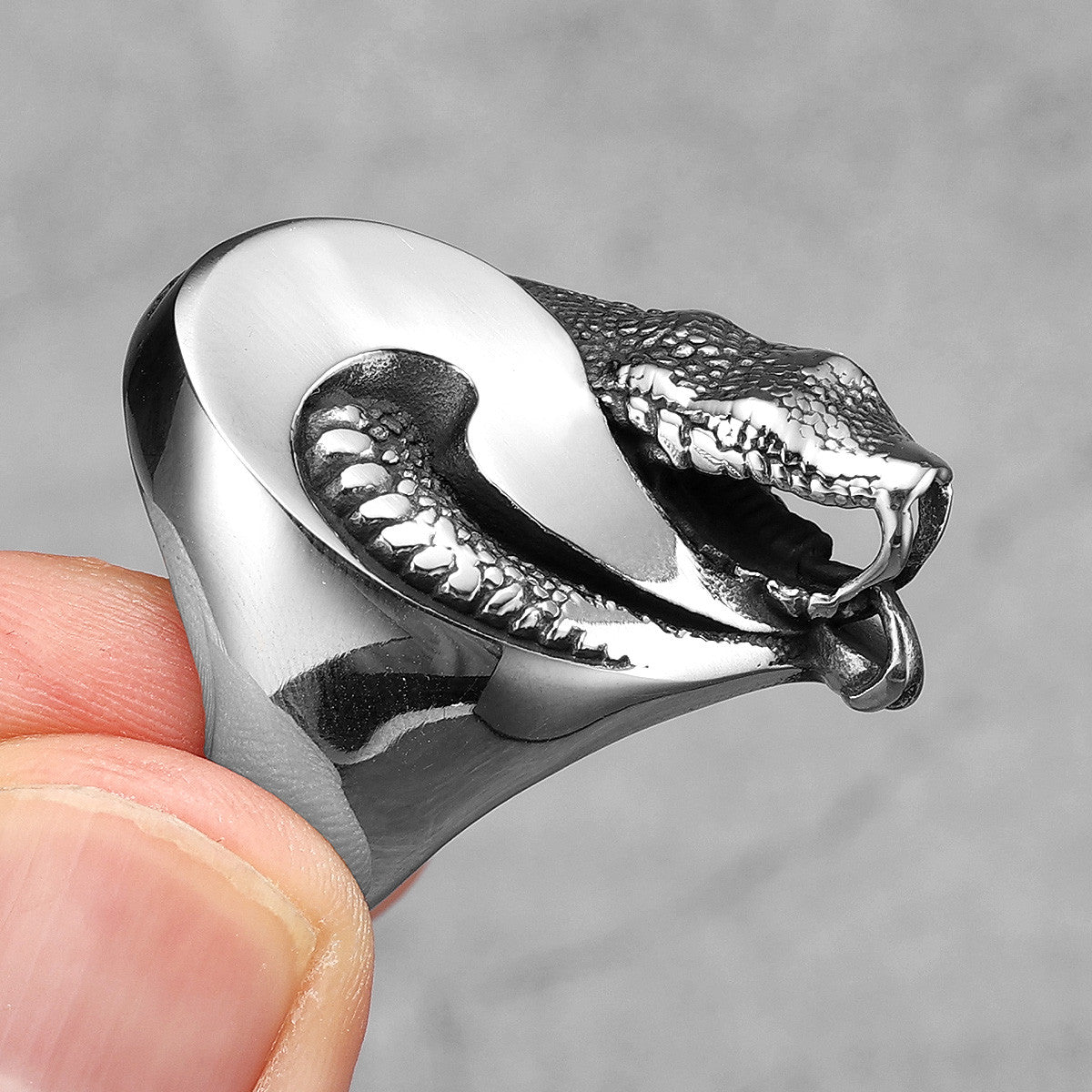 Viper | 316L Solid Stainless Steel Men's Unique Mysterious Personality Street Wear Rings
