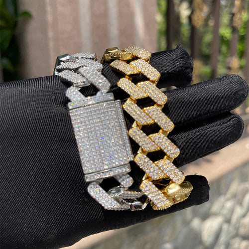 Box Of Ice | 20mm Prong Set Miami Cuban Link Hip Hop Bracelets