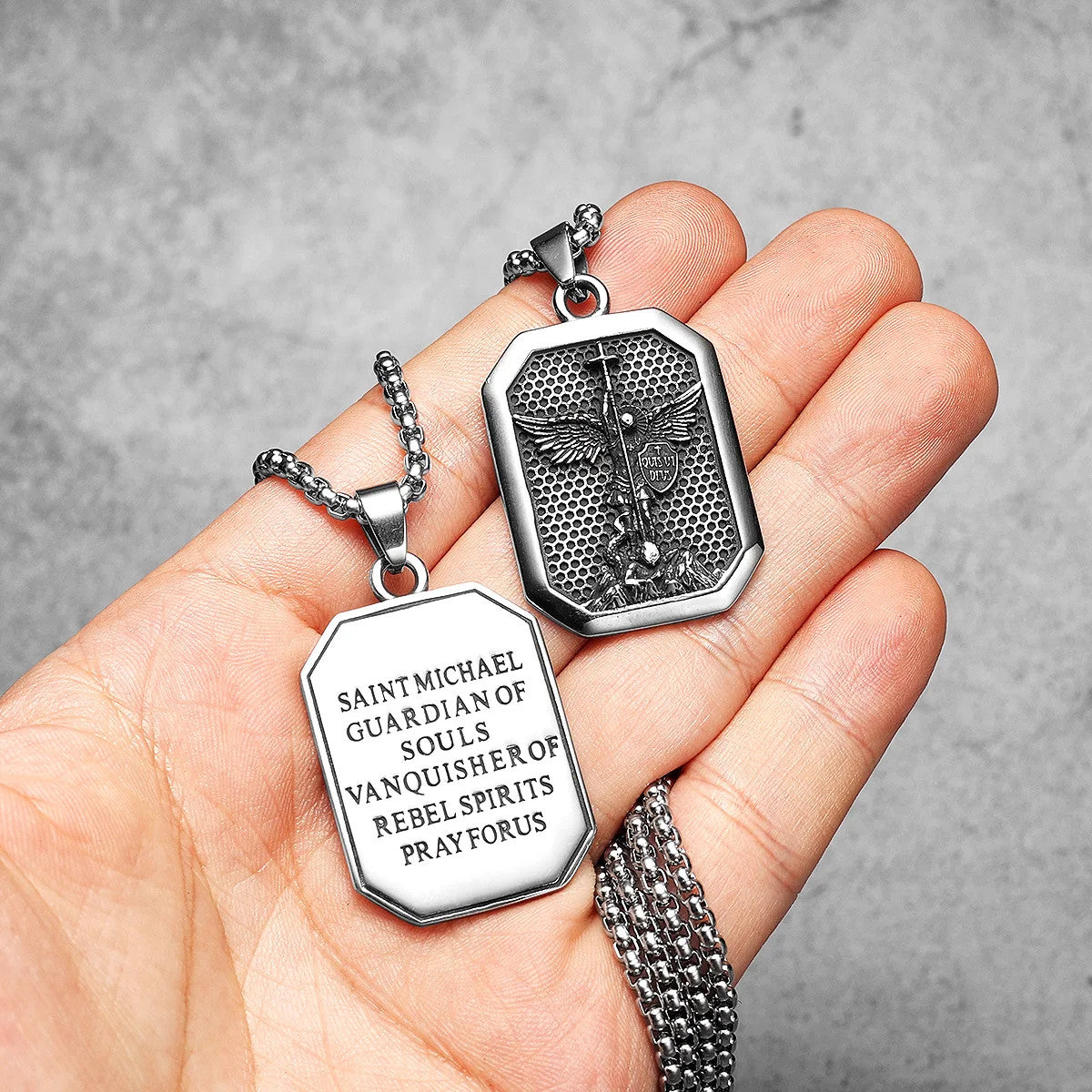 Divine Protection Collection | 316L No Fade Stainless Steel Arch Angel St.Michael Amulet