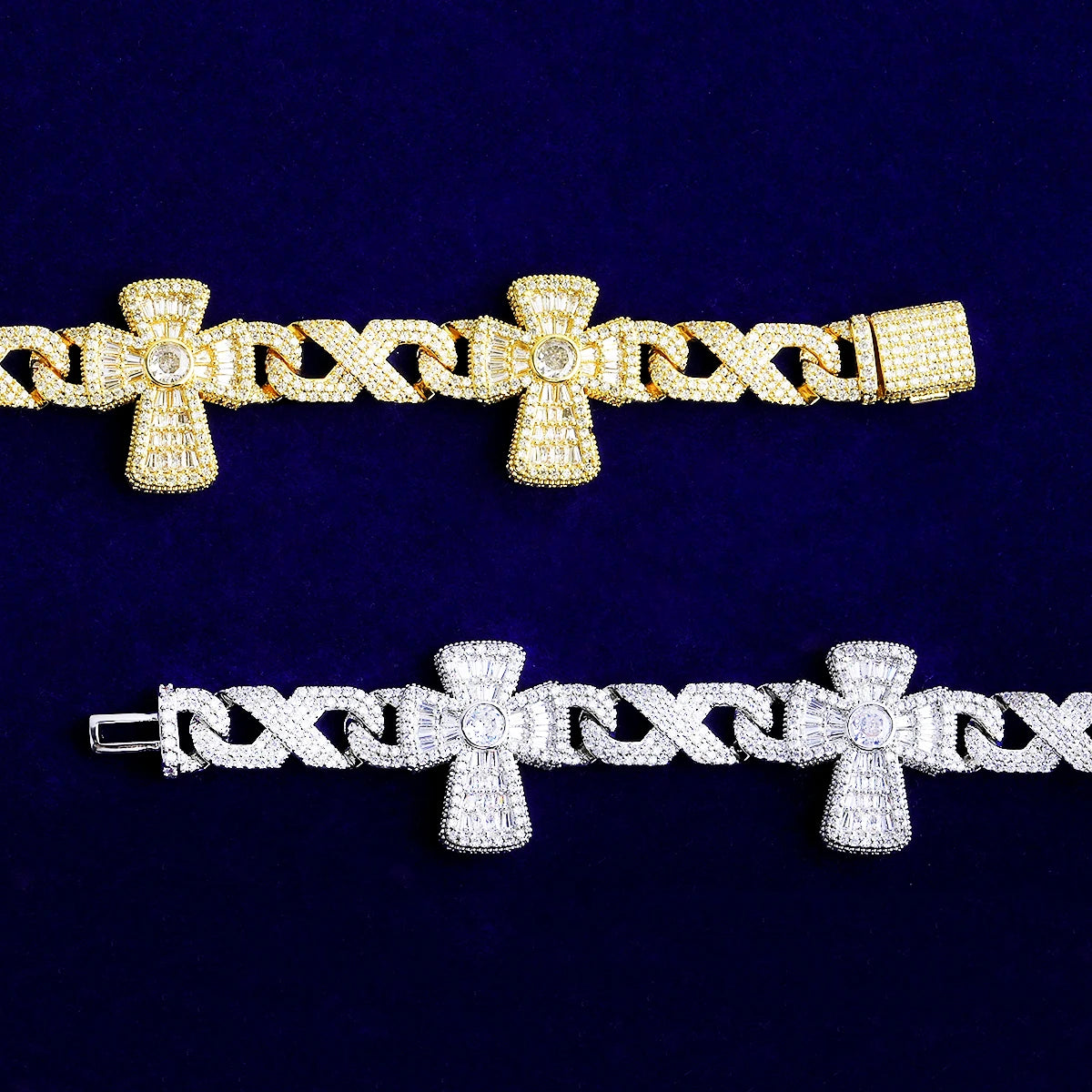 Eternal Cross | 5AA+ VVS Diamond CZ Infinity Link Hip Hop Cross Chain Necklace