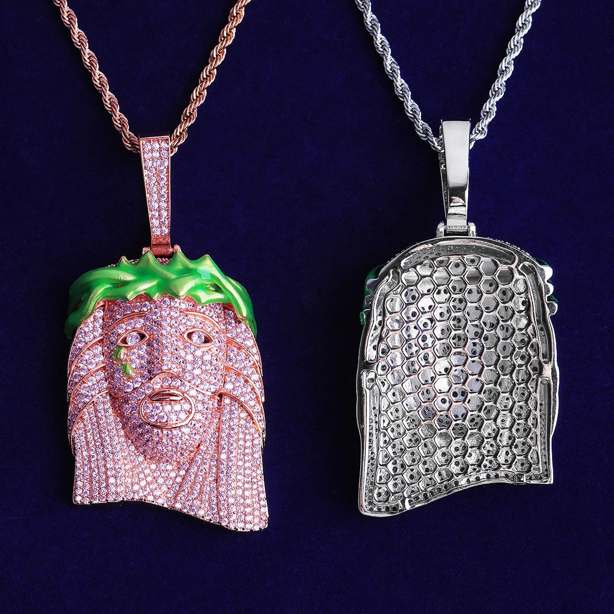 Tears Of Love | Crown Of Thorns Tears Of Love 5AA+ VVS Diamond Jesus Piece Hip Hop Pendant