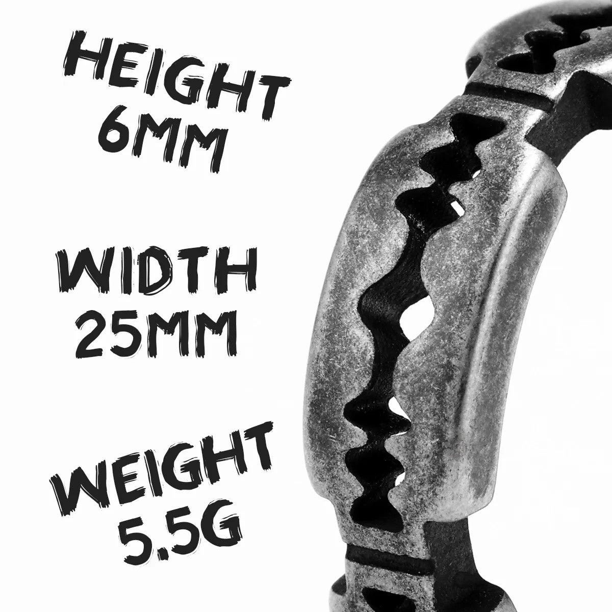 Razor Blade | Men's Solid Stainless Steel Hip Hop Street Wear Rings