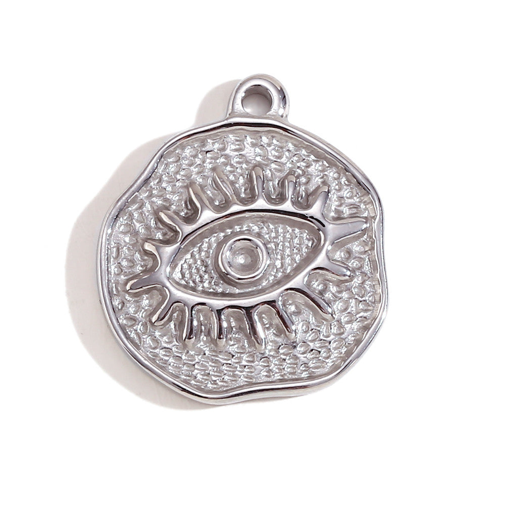 DIY Stainless Steel Waterproof Face Sun Cross Sunflower All seeing Eye Charms Pendants Bracelets