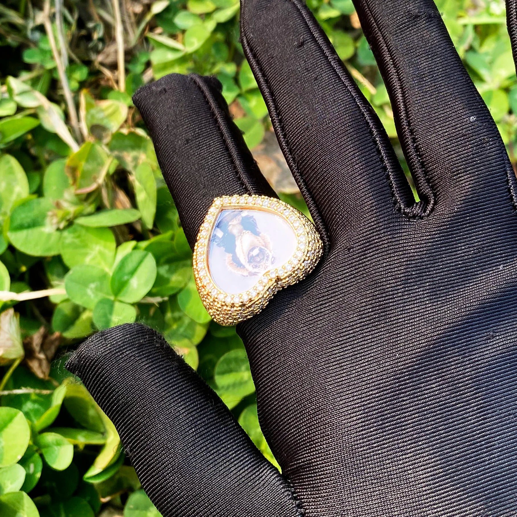 Heart Beat | 925 Silver 24k Rose Gold Heart Shaped Photo Picture Custom Rings