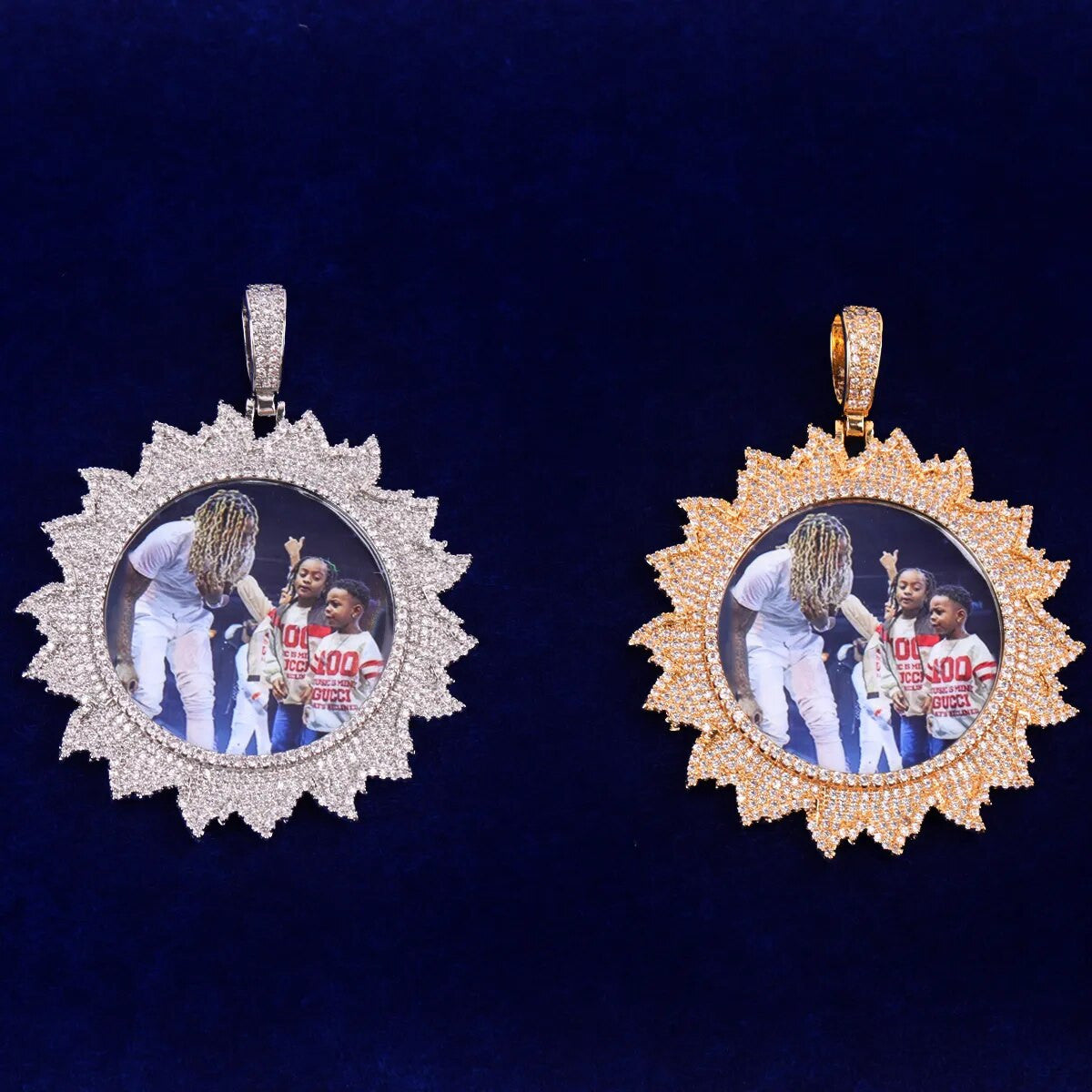 Shinning Star Custom Photo Picture Pendant Hip Hop Chain Necklace