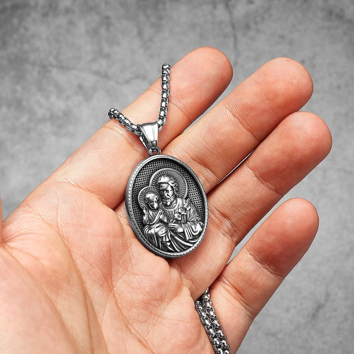 The Saints Collection | No Fade solid Stainless Steel Catholic St.Andrew Powerful Amulets