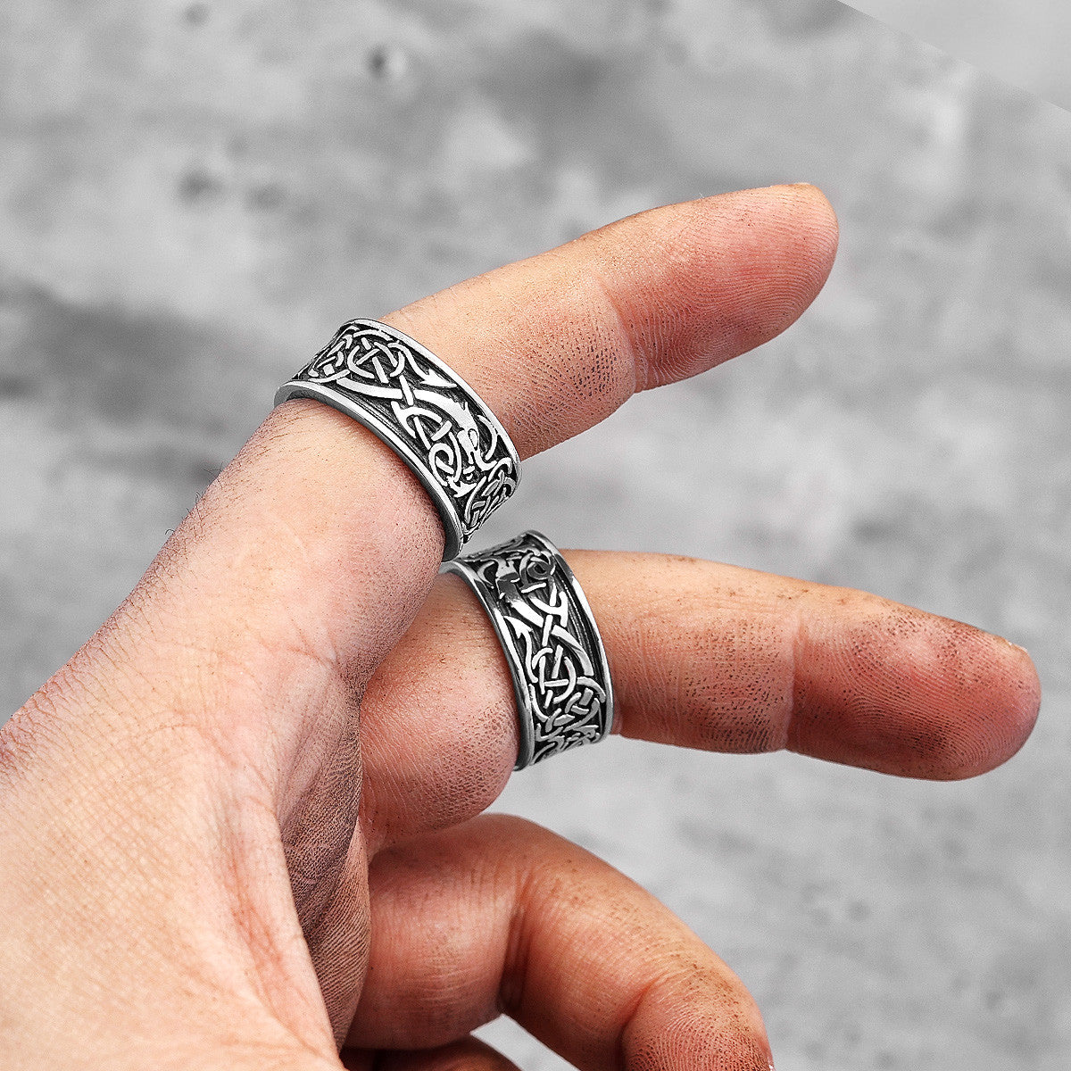 Mythical Beast | Vintage Chinese Dragon 316L No Fade Stainless Steel Totem Rings