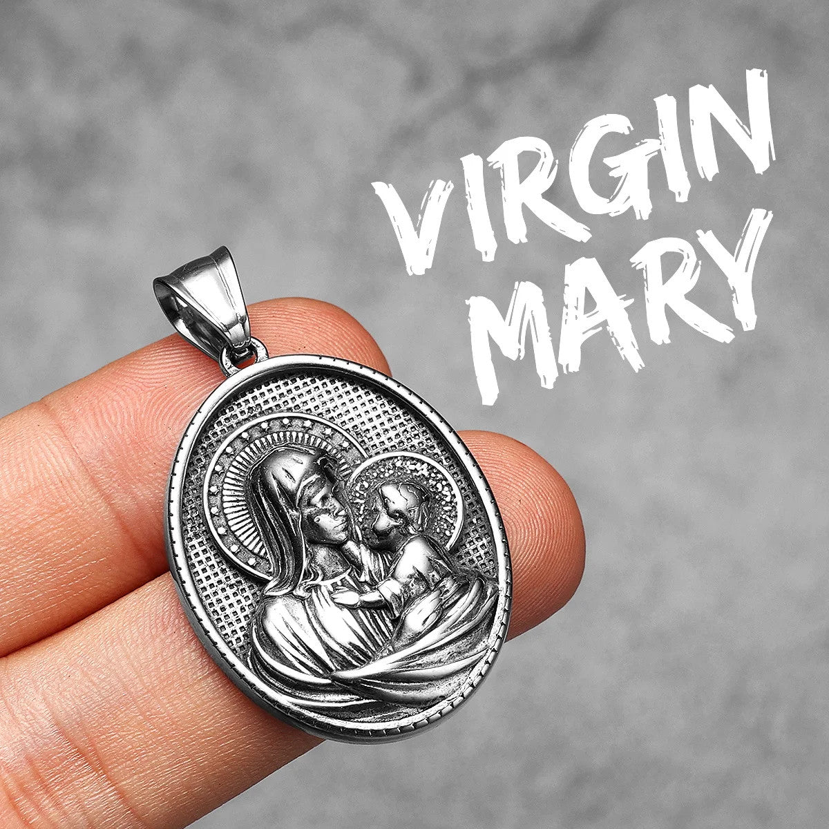 Virgin Mary Collection | 316L No Fade Stainless Steel Jesus Holy Child Pendant Series
