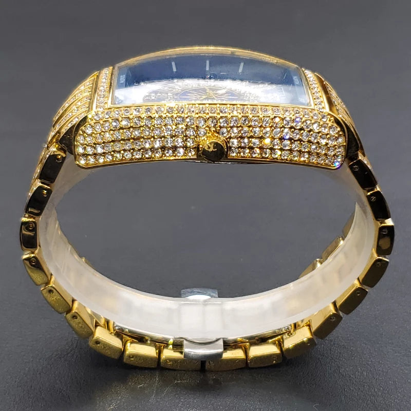 Navigation | VVS Diamond CZ Night Star Sky Compass Hip Hop Iced Blinged Out Watch