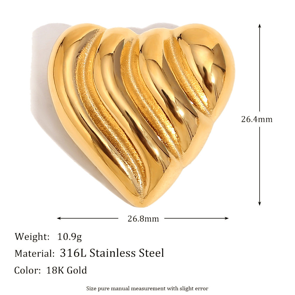 18k Gold Moon Starfish Imitation Pearl Heart Shell Stainless Steel Brooches