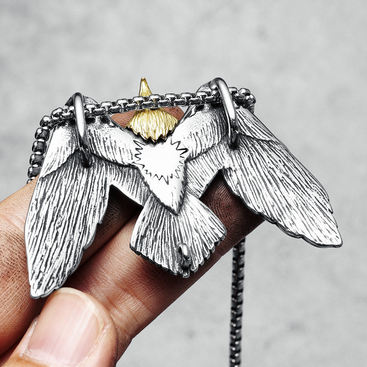 Soaring Eagle | 316L Stainless Steel Street Style Hip Hop Flying Eagle Pendant