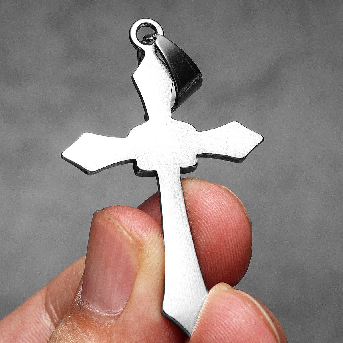 Crown Cross | Solid Stainless Steel Men's Kingly Cross Streetwear Pendant