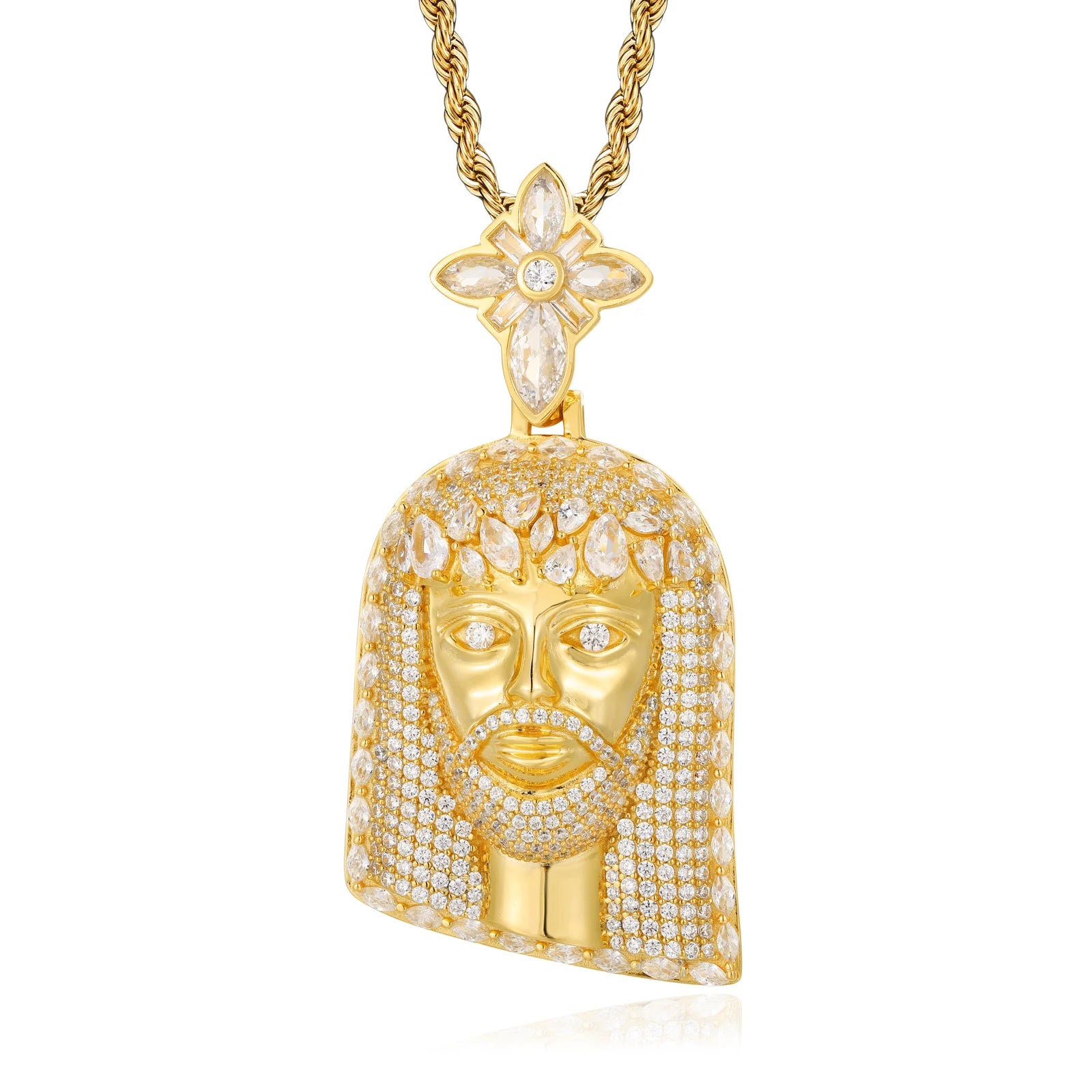 Stand On Faith | Moissanite Diamond 925 Sterling Silver Jesus Piece Hip Hop Pendant