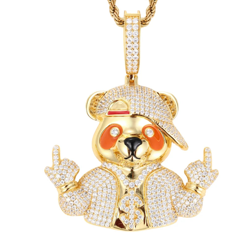 Luchini | VVS Moissanite Diamond Money Pouring From The Sky Hip Hop 925 Solid Pendant