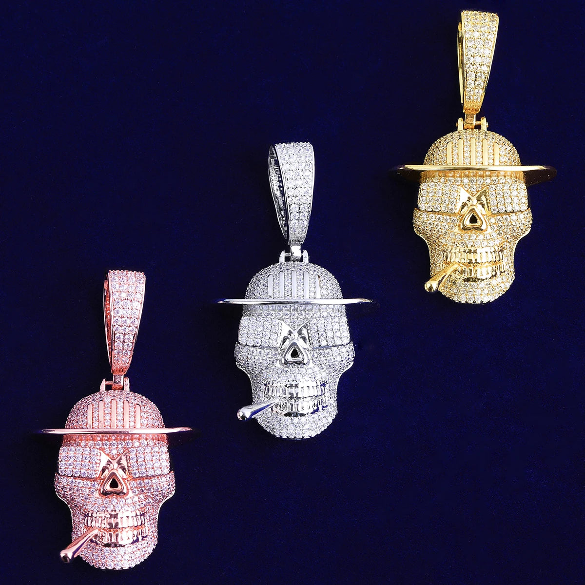 The Captain | Iced Bling Out Skull Head Wearing Sunglasses Hip Hop Pendant