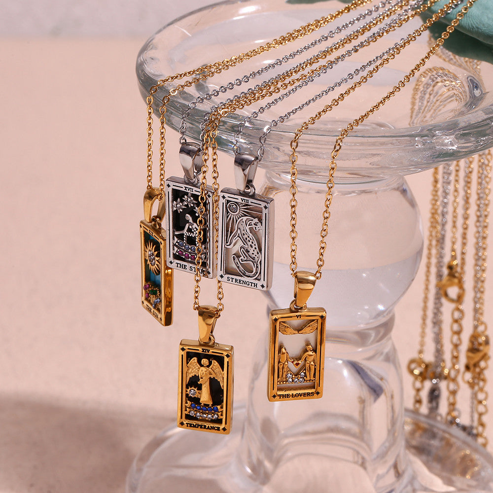 Tarot Queen | Magic Moon 18k Gold over no Fade Stainless Steel Love Forever Necklace