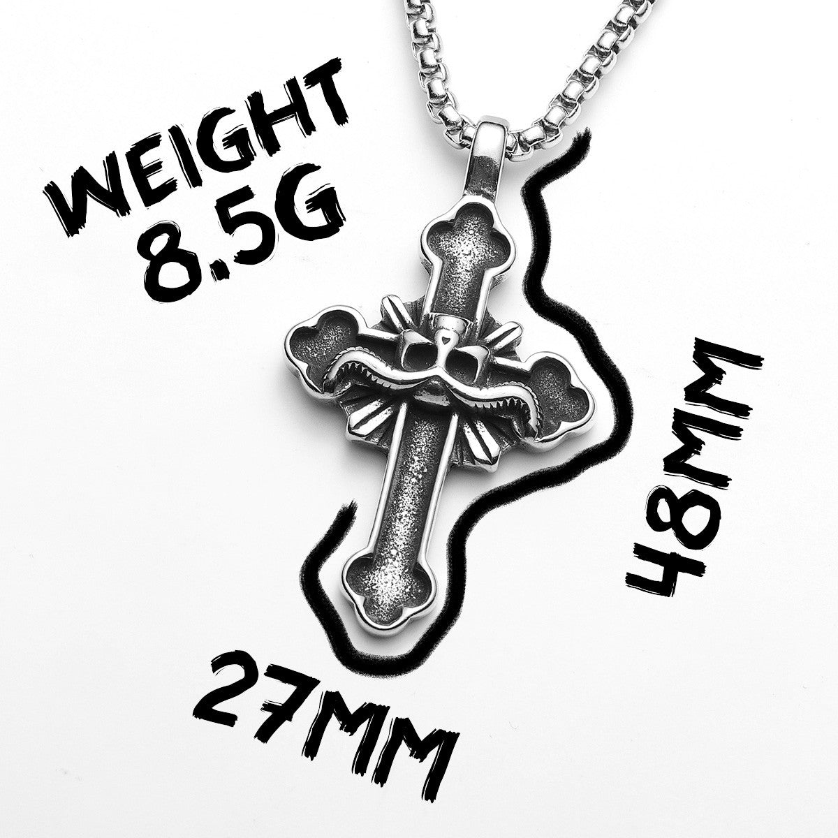 Satan Cross | Men's No Fade Stainless Steel Evil Minion Lucifer Cross Pendant