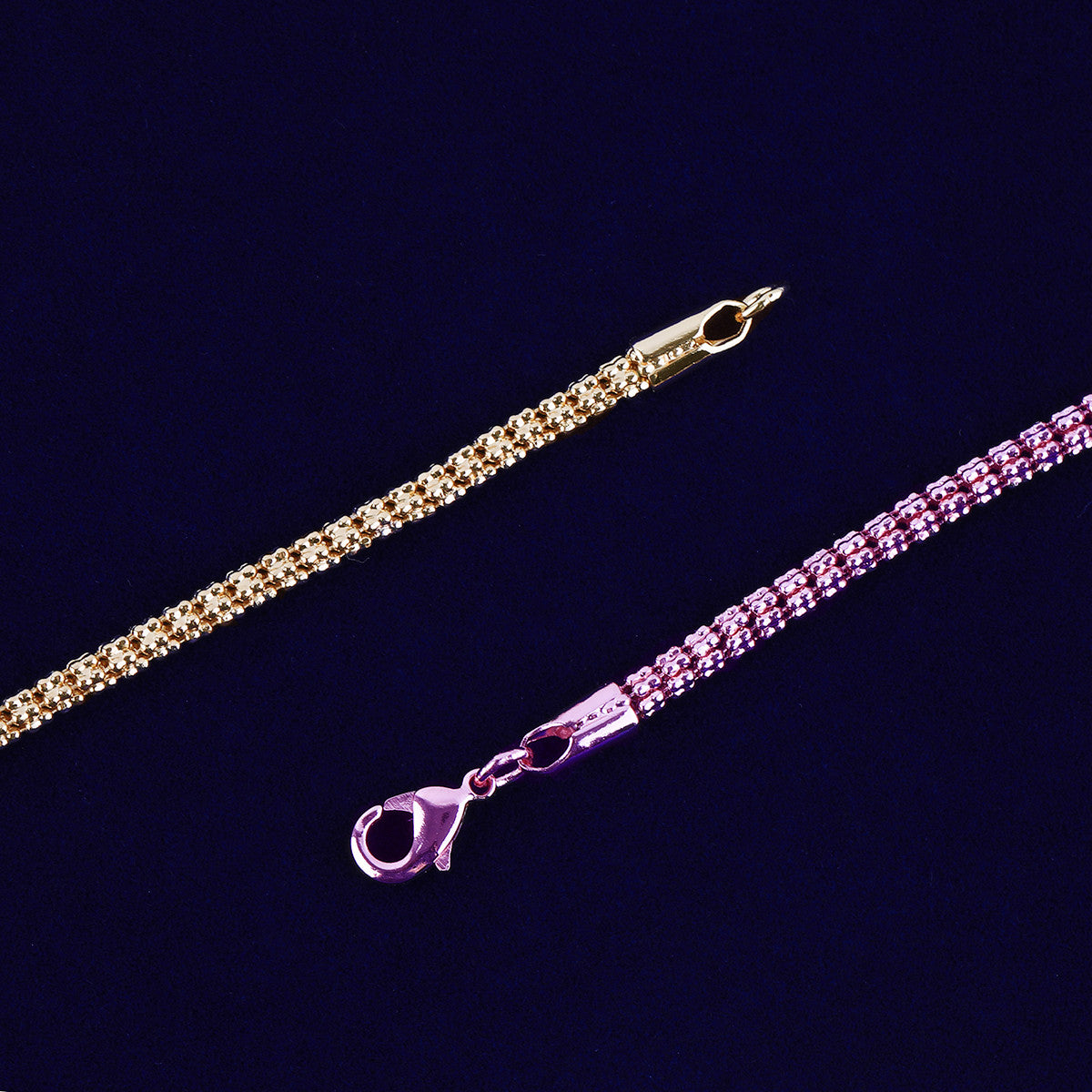 SnakeLink | 24k Gold 925 Silver Round Snake Link Hip Hop Chain Necklace