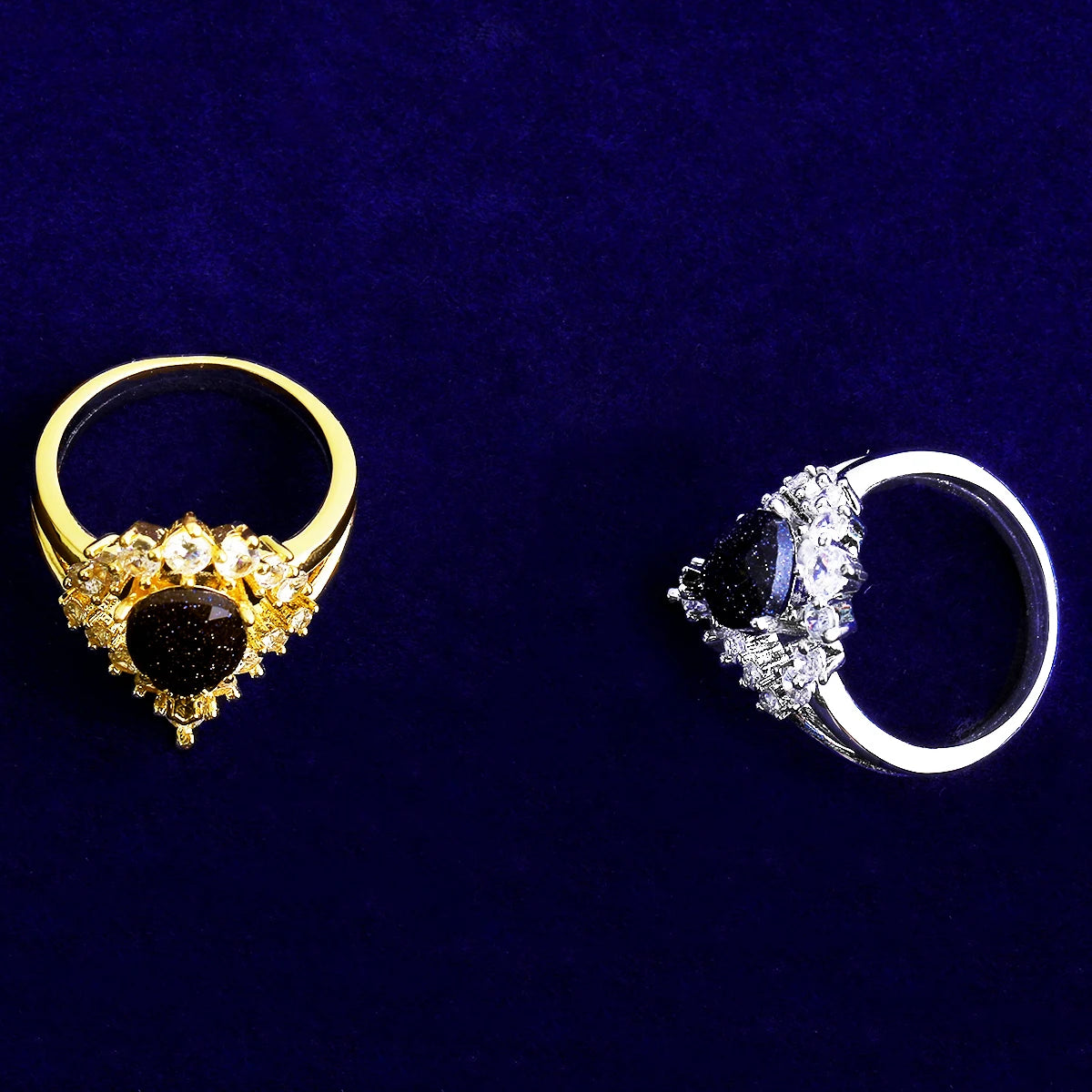 Black Rock Ice | VVS Diamond CZ Prong Set Iced Blinged Out Rings