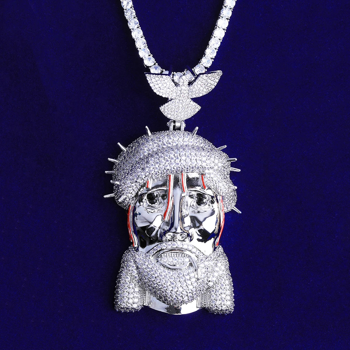 The Dove | VVS Diamond CZ Iced Blinged Out Jesus Piece Hip Hop Pendant