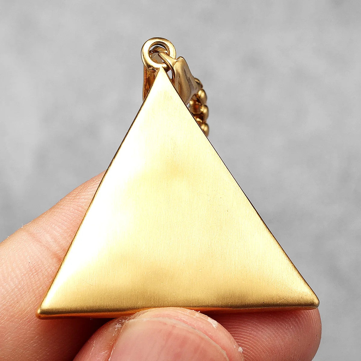 Masonic | 14k Gold Over Solid Stainless Steel Illuminati Eye Amulet Street Wear Pendant