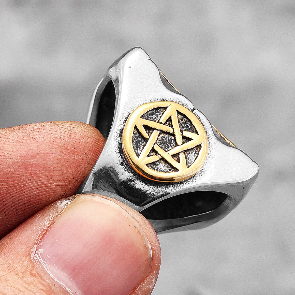 The Devil's Collection | 316L Solid Stainless Steel Lucifer Satan Pentagram Rings