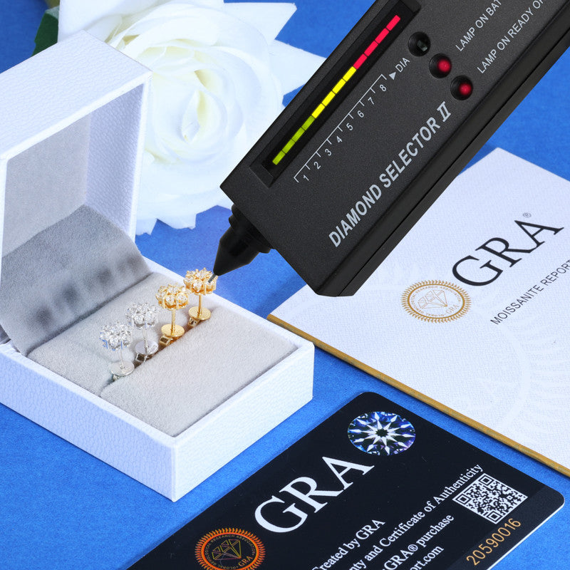 Snow Flower | VVS Moissnaite Diamond Sterling Silver Hip Hop Iced Blinged Out Earrings