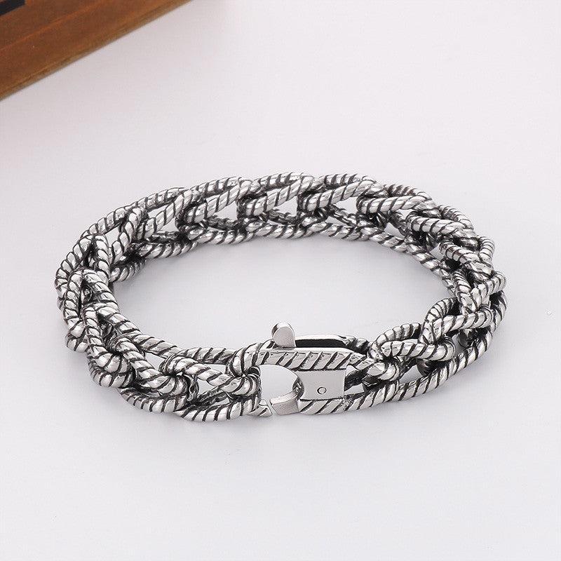 Serpentsteel | No Fade Stainless Steel Coiled Snake Link Street Wear Bracelets