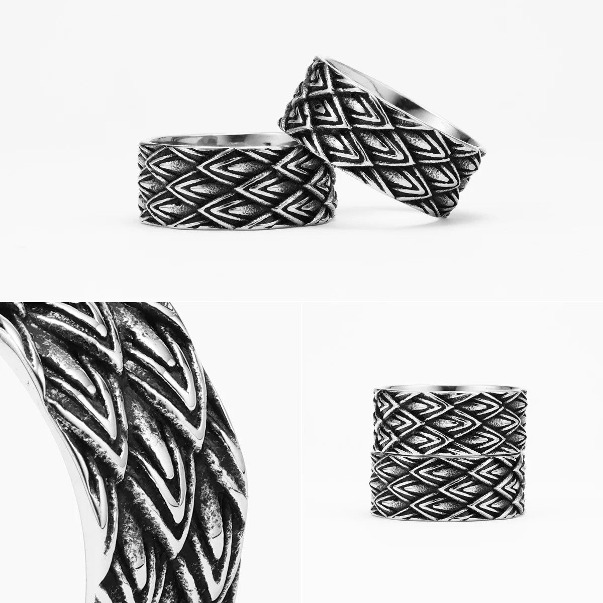 Unique Eagle Feather | 316L No Fade Stainless Steel Street Wear Men's Fashion Rings