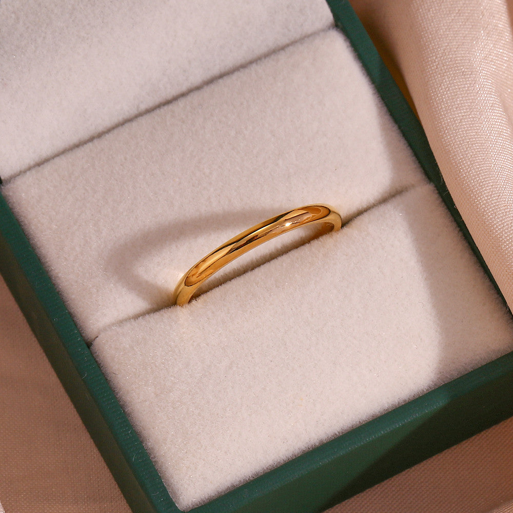 Waterproof Stainless Steel 18k Gold Silver Bling Bling 2mm 4mm 6mm Stackable Rings