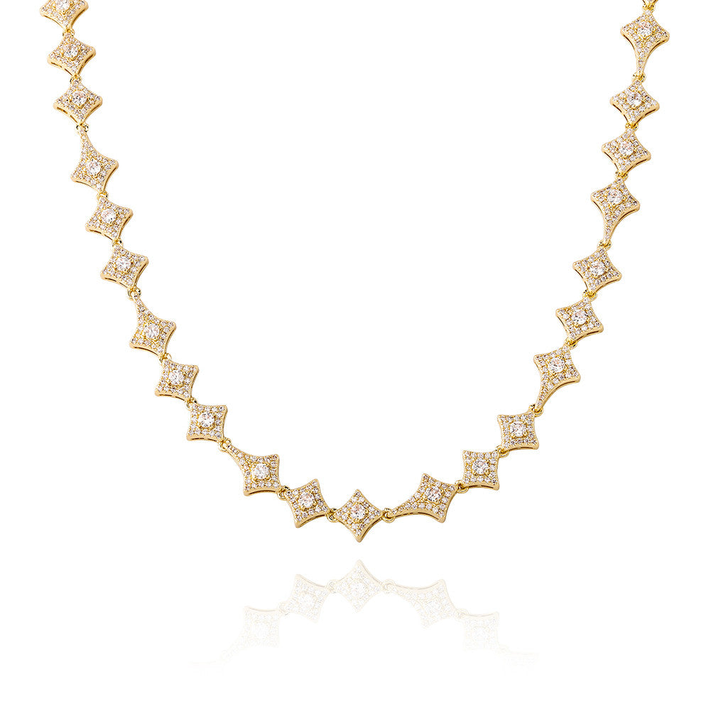 Star Dust | VVS Diamond CZ 10mm Iced Blinged Out Link Chain Necklace