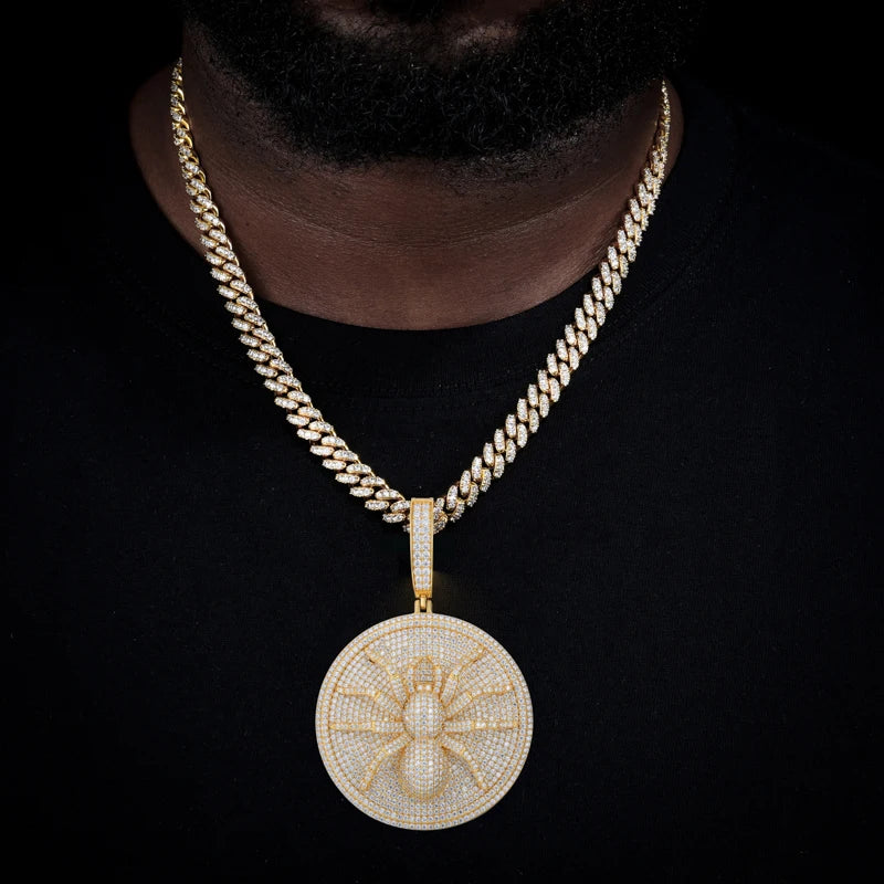 Spida | 925 Sterling Silver Luxury Moissanite Diamond Spider Hip Hop Pendant