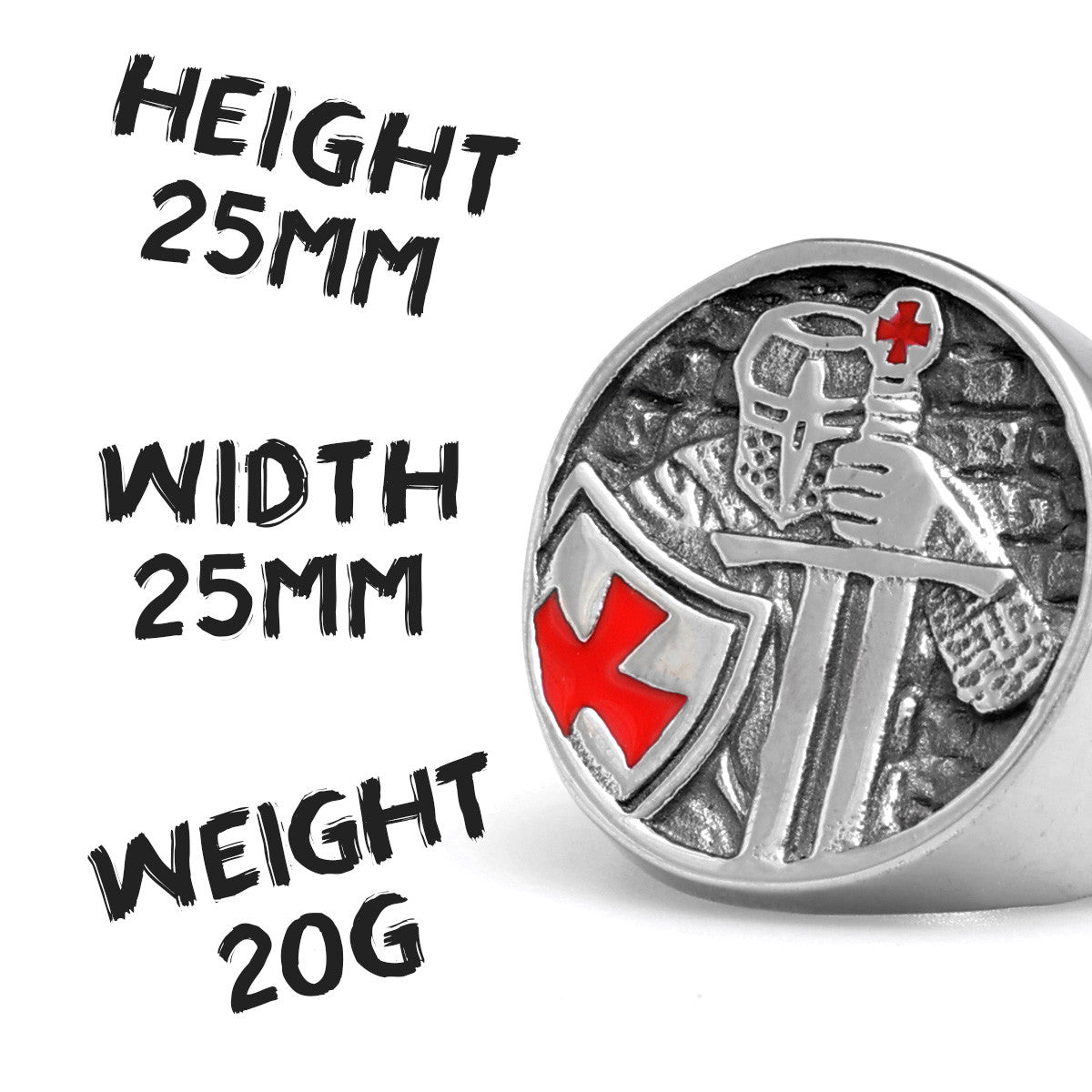 Paladin Defender | Stainless Steel Strength Perseverance Street Wear Rings