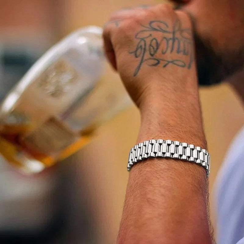 High Stakes | Men's Solid No Fade Stainless Steel Luxury Watch Band Bracelet