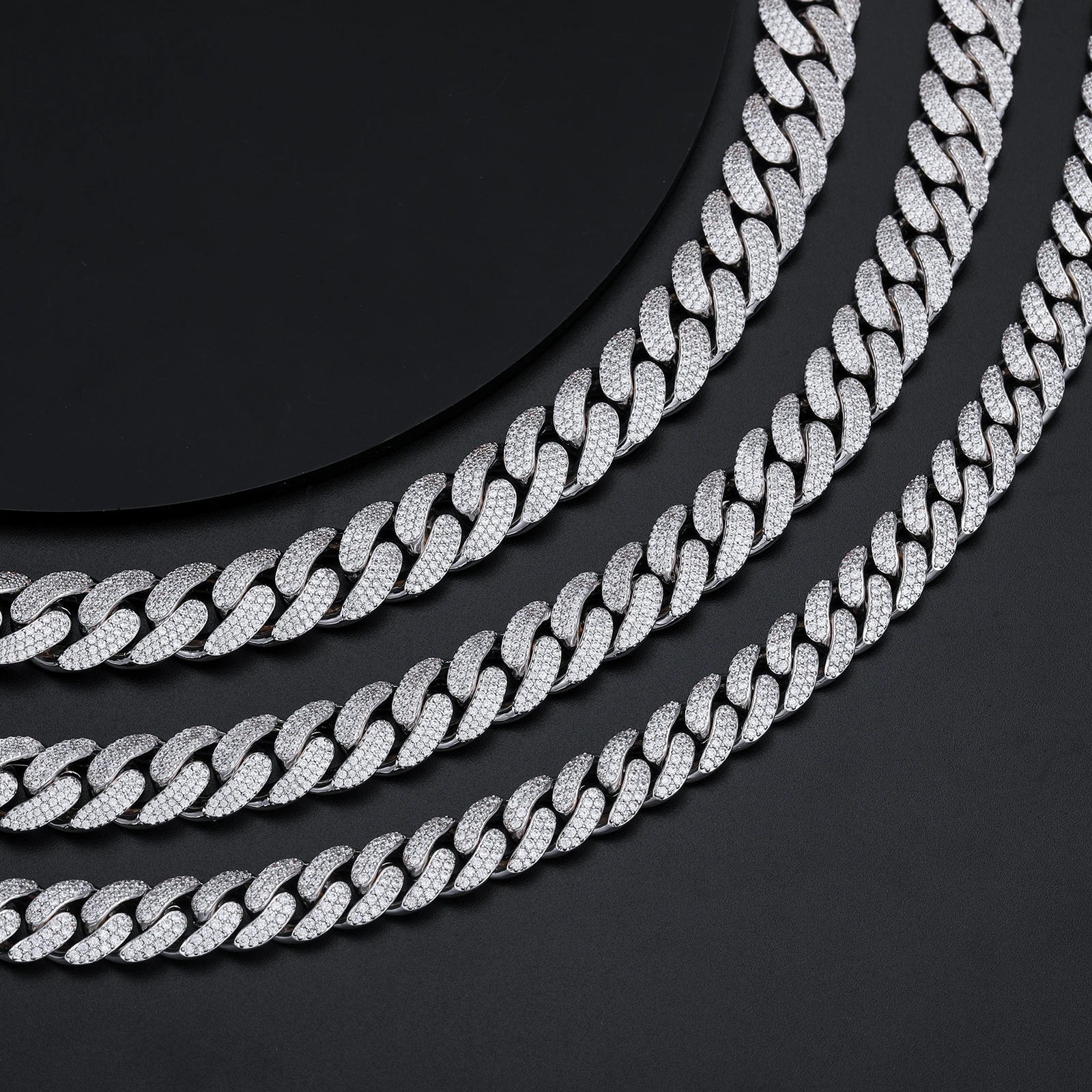 Cuban Luxury | 6mm -12mm Iced Blinged Out Moissanite Diamond 925 Silver Miami Cuban Link Chain
