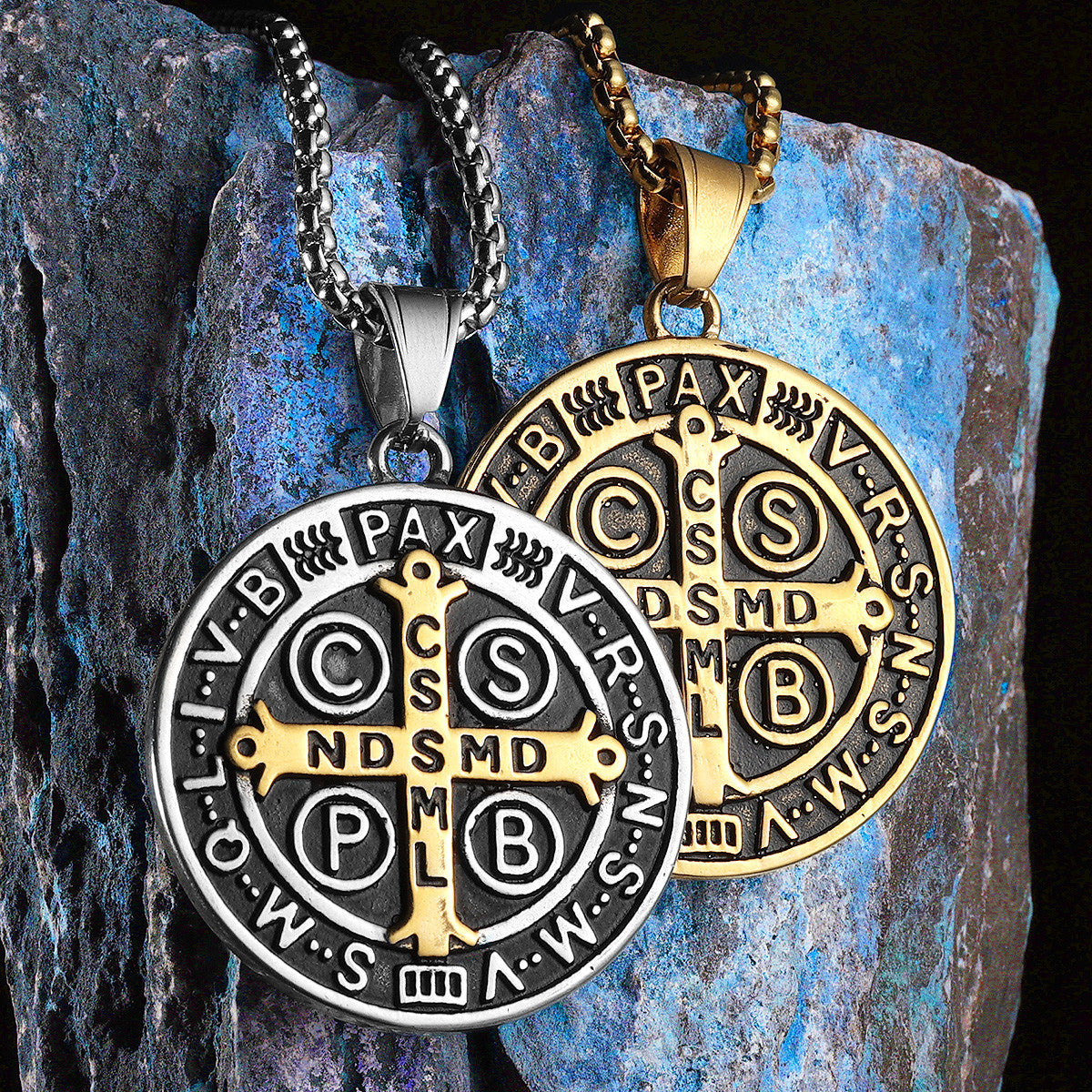 St.Benedict | 316L No Fade Stainless Steel Exorcism Powerful Spiritual Amulet Pendant