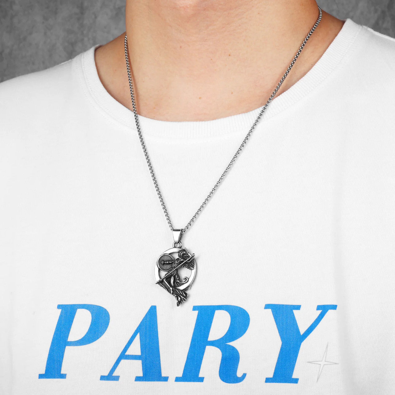 The Warrior | Men's No Fade Solid Stainless Steel Spartan Warrior Pendant