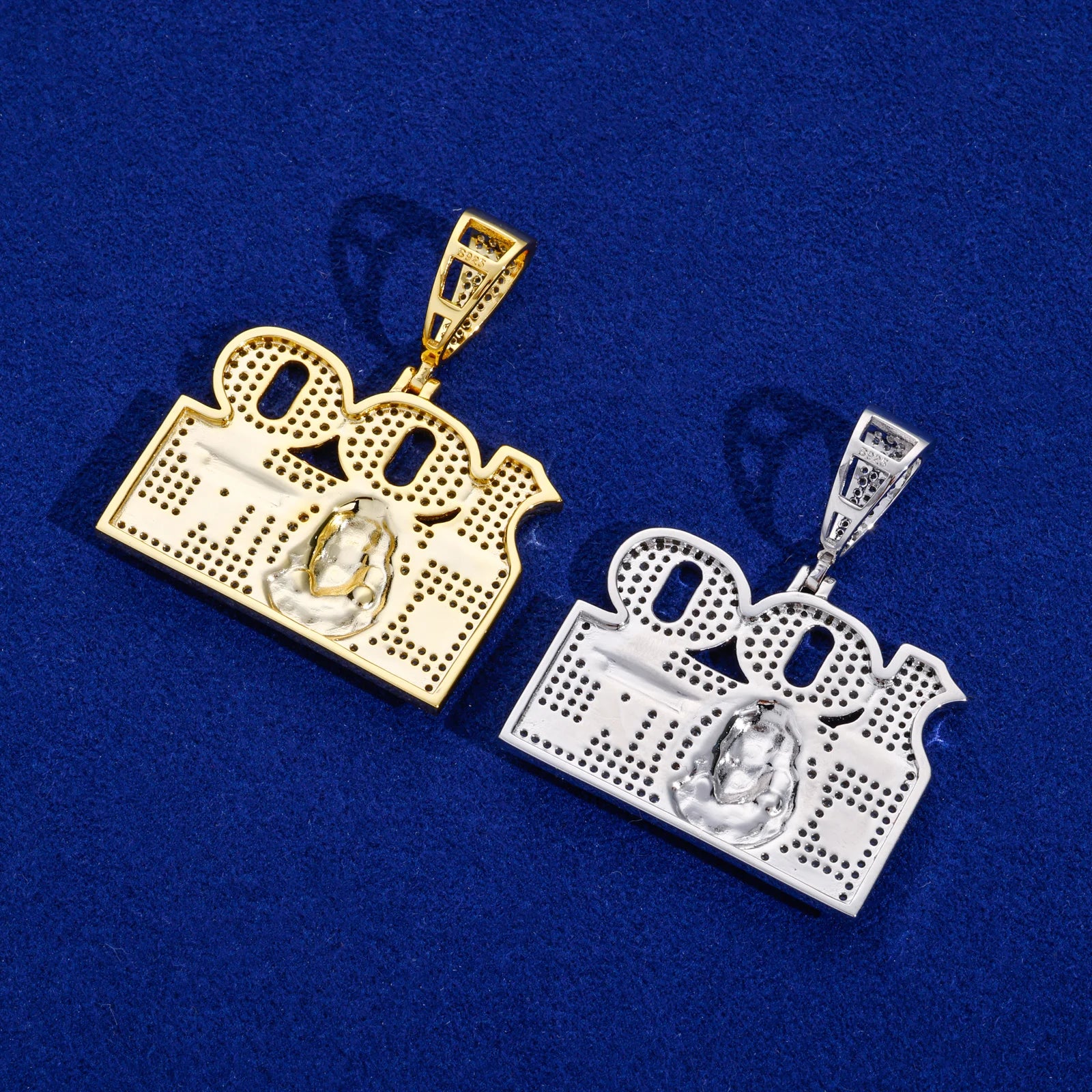 Keep It 100 | Iced Blinged Out Moissanite Diamond 925 Sterling Silver 100 Dollar Pendant