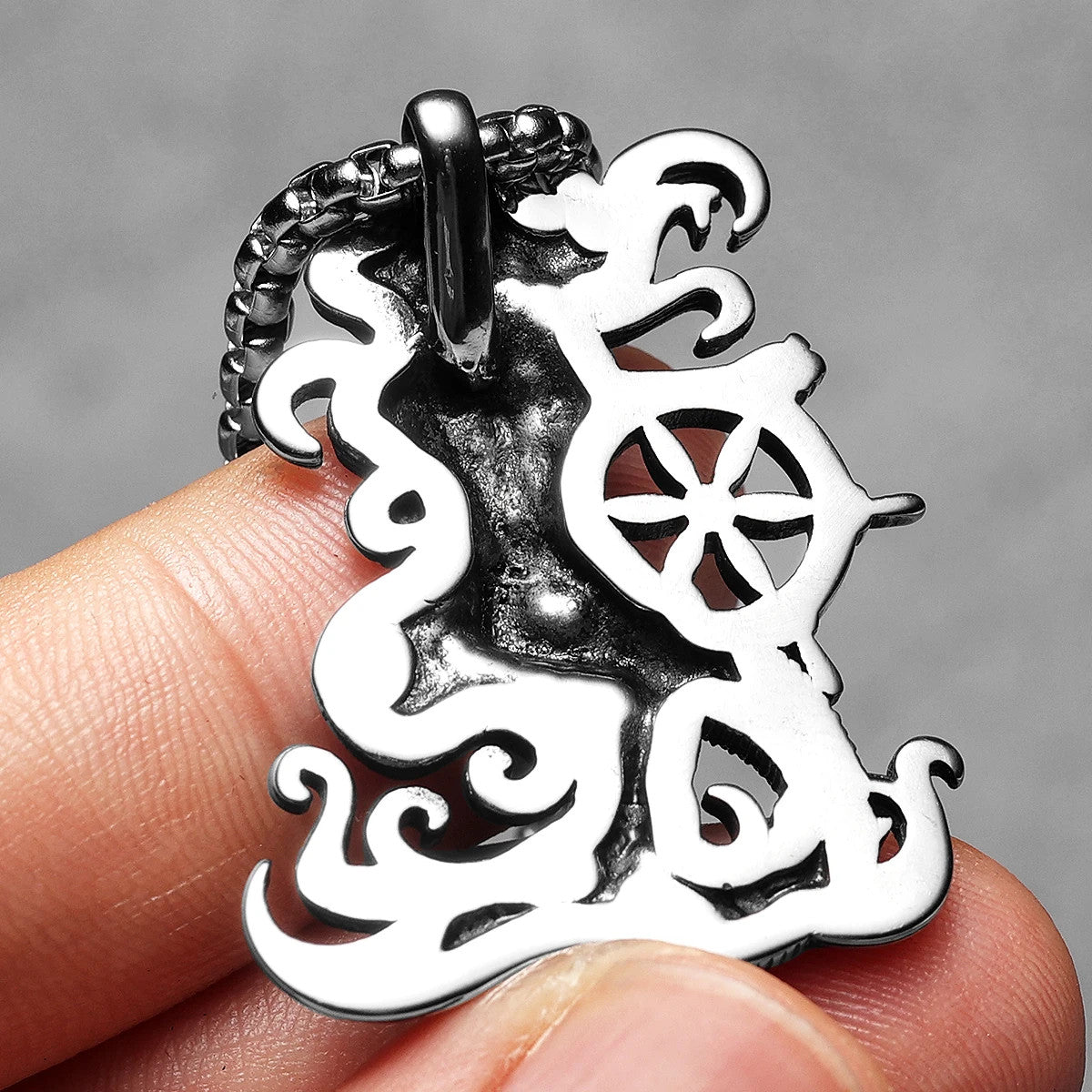 Mermaid Of The Sea | 316L No Fade Stainless Steel Captain's Helm Pendant