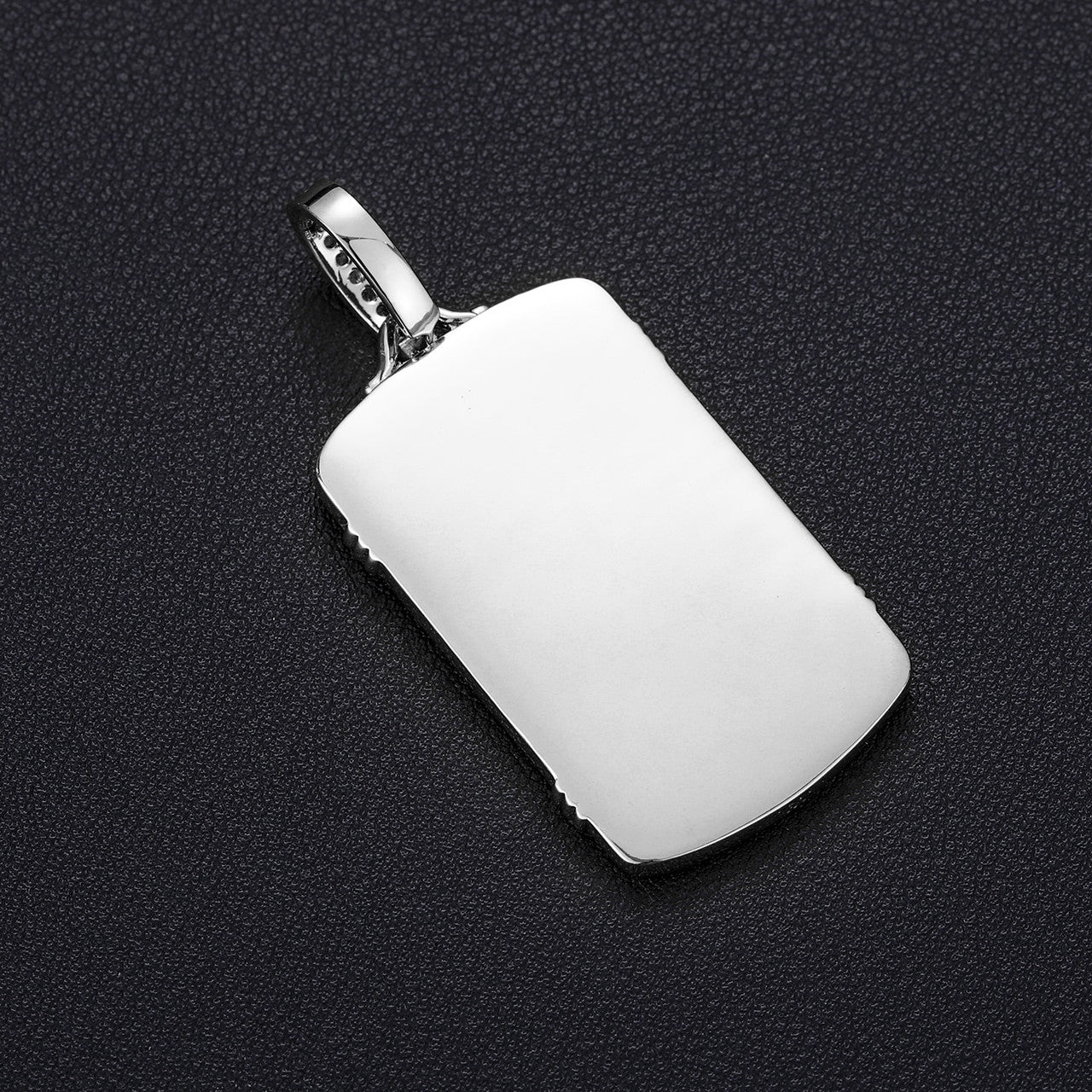 Solid 925 Silver Custom Photo VVS Diamond Picture Memory Hip Hop Chain Necklace