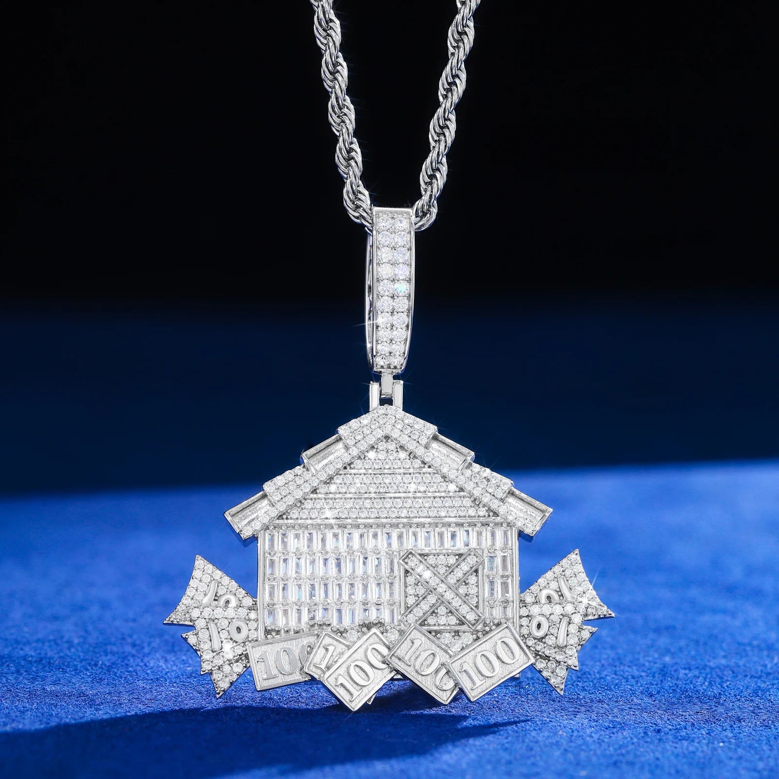 Cash House | Real D VVS1 Moissanite Diamond Boss Baller 925 Luxury Hip Hop Pendant