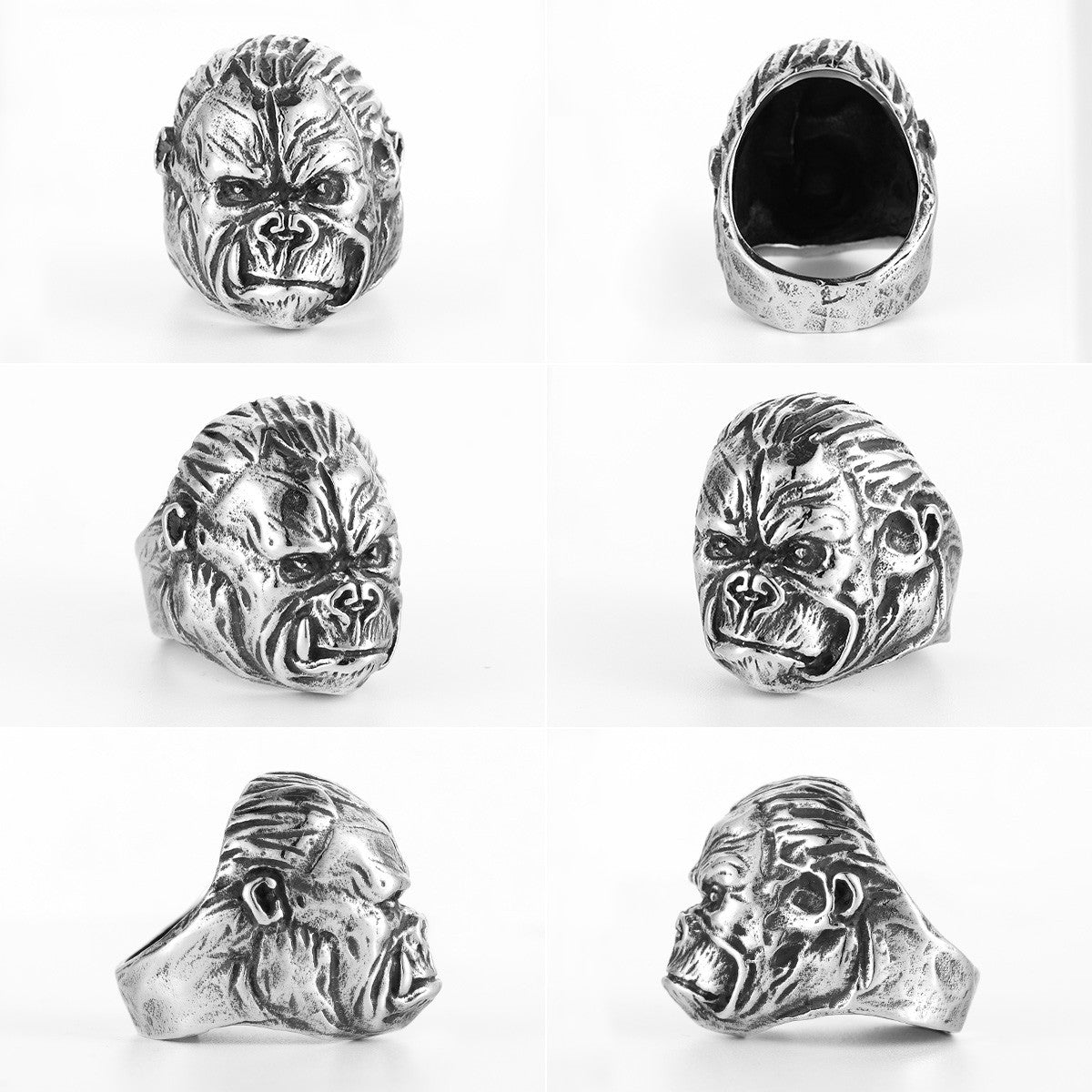 Apeshit Collection | 316L No Fade Stainless Steel Gorilla Monkey Hip Hop Ring