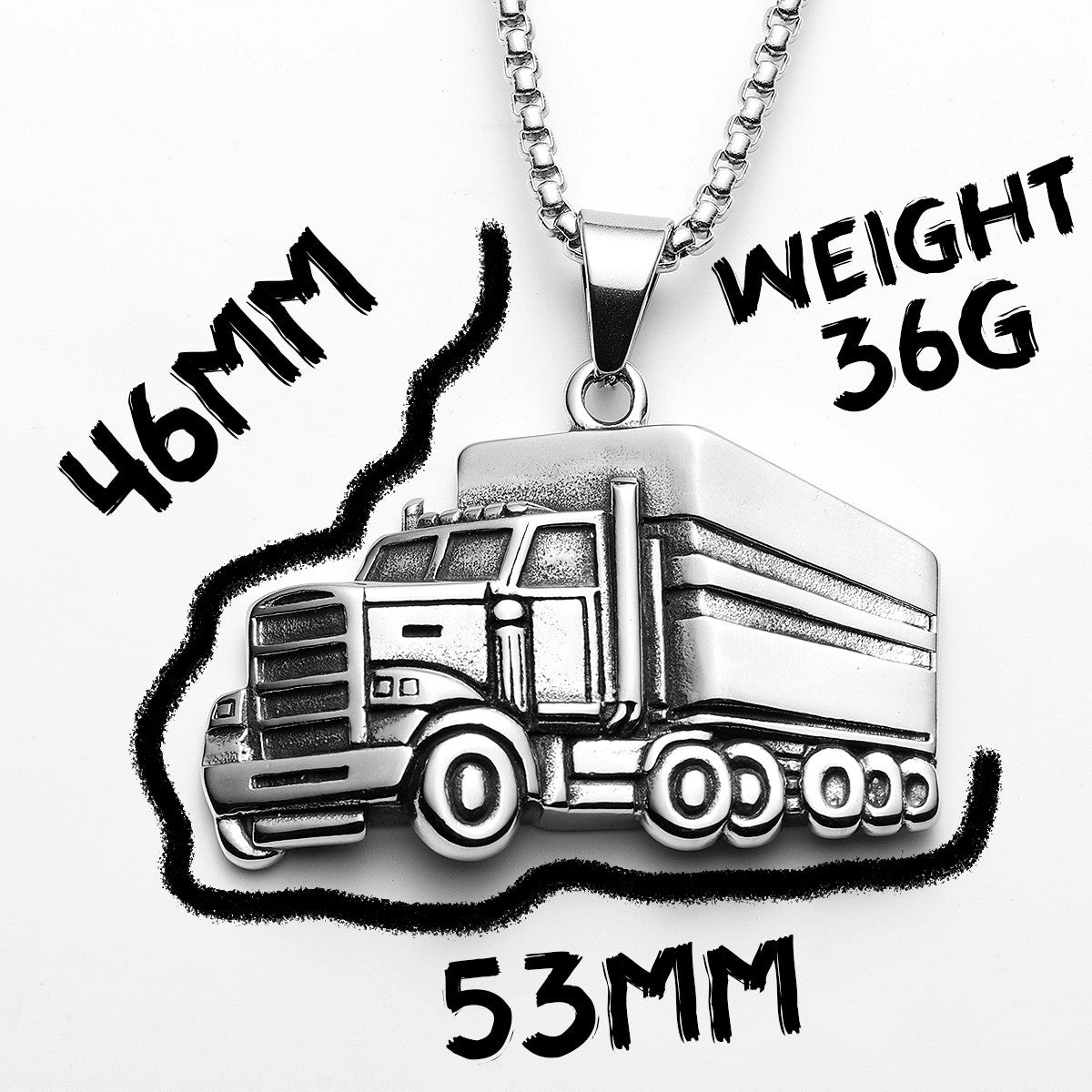 Trucker | 316L No Fade Stainless Steel Truck Driver Street Wear Hip Hop Pendant