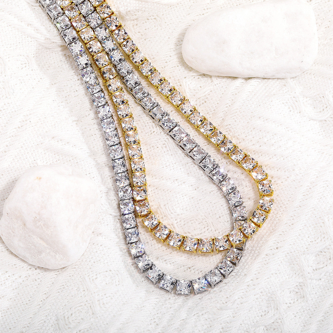 Iced Windows | VVS Diamond CZ Newest 4mm/5mm Square Hop Hop Tennis Chain